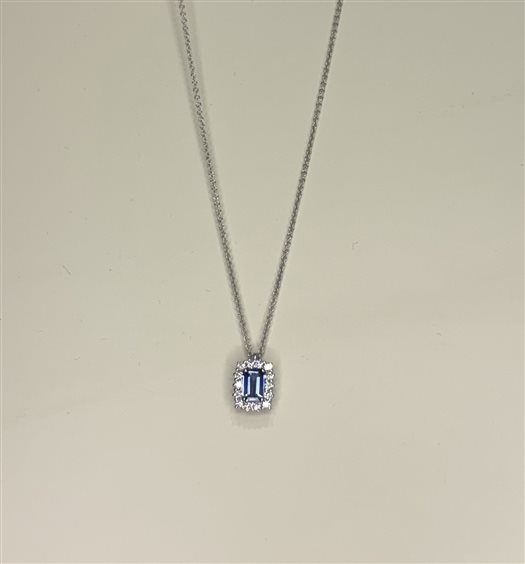 Collana Recarlo Donna in Oro bianco Zaffiro 0.53 Ct P79CC008/ZB025-45 - P79CC008/ZB025-45